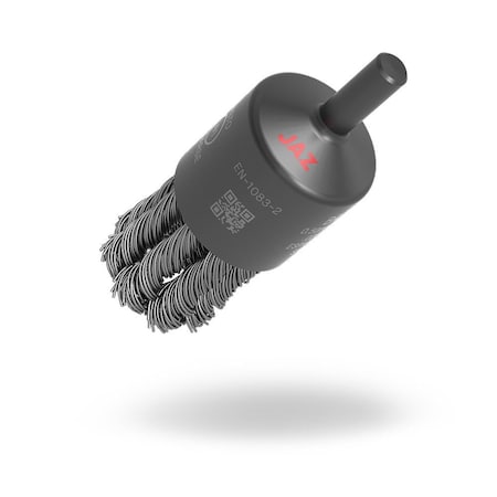 Jaz Twisted Knot Wire End Brush, 1", .020", 1/4" Shank 12350